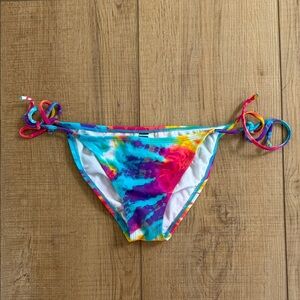 Roxy Colorful Tie-Dye Bikini Bottom tie size small